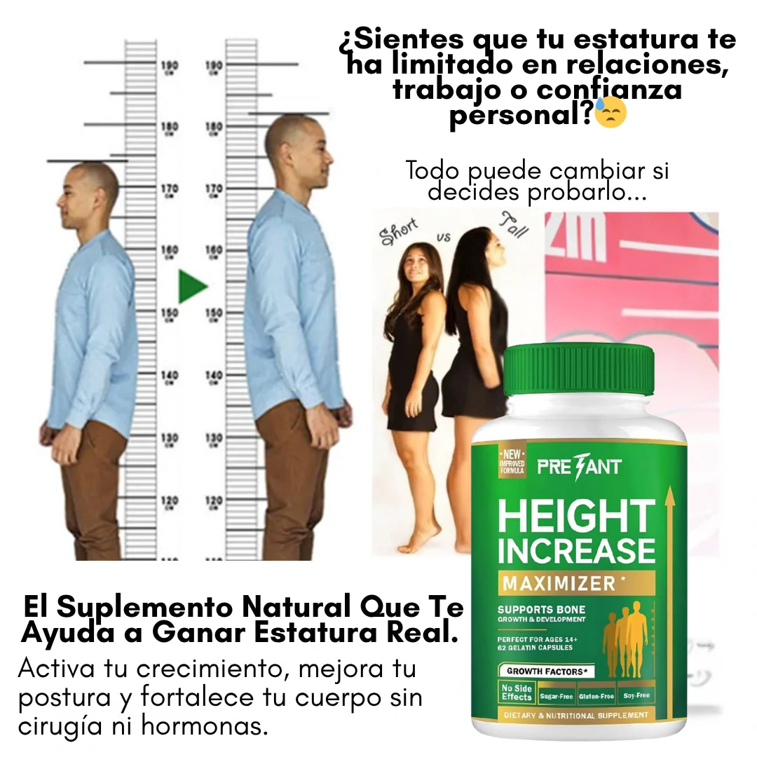 Pretant® Se el hombre que estas destinado a ser logra 3 a 10cm de altura - Deja de ser el “el bajito”