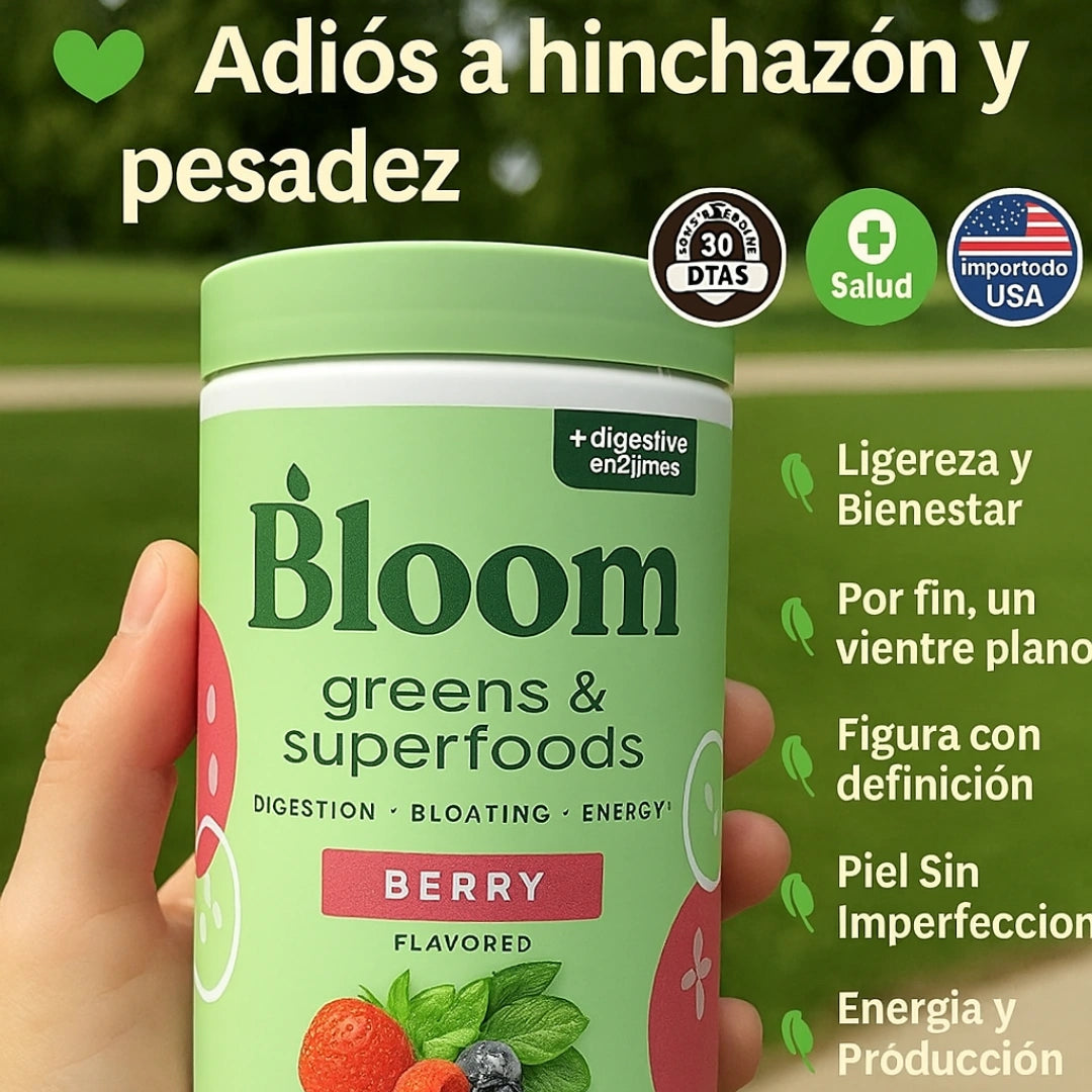 🍒Bloom Greens & Superfoods x2 meses - Tonifica tu cuerpo, reduce tallas y rejuvenece tu piel