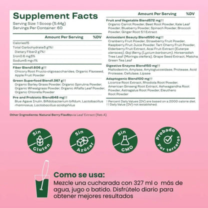 🍒Bloom Greens & Superfoods x2 meses - Tonifica tu cuerpo, reduce tallas y rejuvenece tu piel