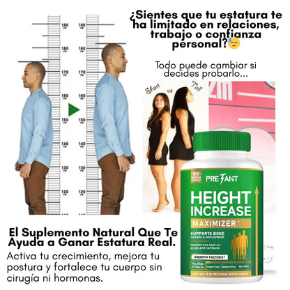 Pretant® Se el hombre que estas destinado a ser logra 3 a 10cm de altura - Deja de ser el “el bajito”